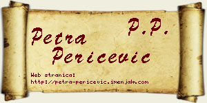 Petra Peričević vizit kartica
